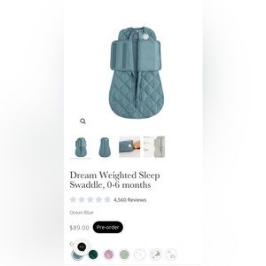 DreamLand weighted sleep swaddle